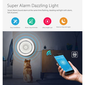 TY-192 Capteur d'alarme sirène WiFi Tuya avec capteur de température et d'humidité, prise en charge de l'alimentation par câble USB, compatible avec Echo Google Home - Product Image 6
