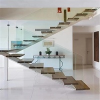 Escaliers intérieurs TAKA, poutre métallique en forme de U, escalier flottant droit en métal, escalier à poutre simple, kits d'escaliers modernes à poutre simple