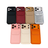 Étui de téléphone de protection en cuir PU à motif de litchi de luxe pour iPhone Air 17 16 15 Pro Max Card Bag Phone Case