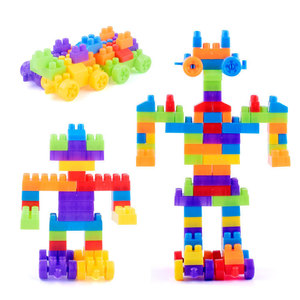 Nhà Máy Outlet Khối Toddler Đồ Chơi Cảm Giác Đồ Chơi Deluxe Xây Dựng Túi, Với 150 Miếng Và Hộp Lưu Trữ, Toddler Khối Đồ Chơi - Product Image 3