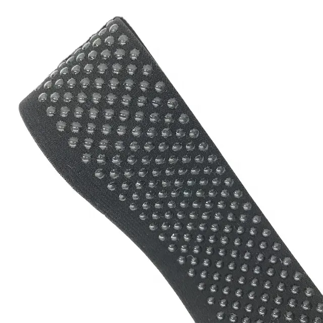 Nylon Silicone Backed Đàn Hồi Ruy Băng Gripper Trong Suốt Đàn Hồi Băng Chống Trượt Cao Su Đàn Hồi Ban Nhạc Dots Grip Cho Đồ Lót