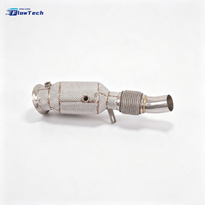 Tubería de Escape Turbo Flow Tech para N20 320i/328i/420i/428i F30/F32/F36 2.0L Twin Scroll, 1.5mm de Espesor, Acero Inoxidable Pulido Espejo - Product Image 4