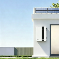 Batterie lithium 48V 51.2V 200Ah 10kWh murale et sur pied, cellules lithium de grade A avec BMS pour système de stockage solaire domestique hybride