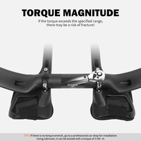 Guidon de course TOSEEK en fibre de carbone ultra-rigide 31,8 mm 340 mm pour vélo de route et triathlon