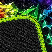 Tapis de souris enduit personnalisé avec dégradé RGB, tapis de souris de jeu 490 x 420 mm, imperméable, antidérapant, en caoutchouc, pour bureau de sport électronique