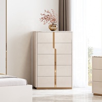 Nouvelle conception de lit king size de luxe, ensemble de meubles de chambre à coucher modernes, ensembles de chambre à coucher en bois avec table de toilette et commode