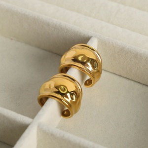 Couple <b>Ring</b> Men's Gold Plated <b>Titanium</b> Stainless Steel <b>Ring</b> Hip Hop Style with Moissanite Zircon Wholesale Wedding <b>Rings</b> - Product Image 4