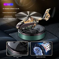 Diffuseur d'air de voiture moderne à énergie solaire en forme de rose, purificateur d'air rotatif en hélicoptère, ornement, accessoires de voiture en plastique