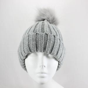 Wholesale <strong>Custom</strong> Warm Windproof Knitted Cap Womens Sik Lining <strong>Winter</strong> <strong>Beanie</strong> Satin Lined PomPom <strong>Beanie</strong> <strong>Hat</strong> - Product Image 2