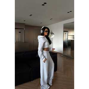 Survêtement gris personnalisable, confortable, coupe-vent, respirant, imprimé uni, pour l'hiver, décontracté, XXL, léger, avec logo - Product Image 3