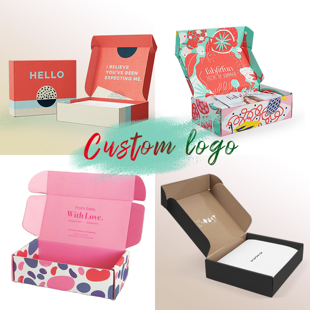 Customised Logo Corrugated Quick Seal Peel Off Self Seal Postal Zipper Mailing Kraft Mailer Boxes Adhesive Tear Strips Box