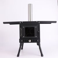 Poêle à bois portable léger en acier inoxydable, simple, monobloc, pour table, barbecue, camping, chauffage de tente, extérieur