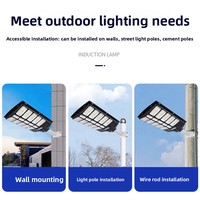 Lampe solaire de rue intégrée haute puissance Guohong, ABS, télécommande, source lumineuse LED, IP65, extérieur, route, monocristalline
