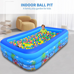 <span class=keywords><strong>Piscina</strong></span> Inflable Familiar Grande, Rectangular, de PVC Grueso de 3 Capas, <span class=keywords><strong>Piscina</strong></span> Inflable para Niños y Adultos, para Jardín, Patio Trasero, Verano - Product Image 2