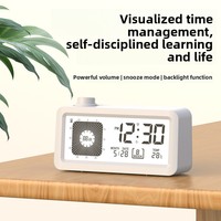 Horloge de gestion du temps pour étudiants avec affichage visuel de la température et de la date, alarme, écran LCD, en ABS – Fourniture directe usine