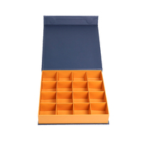 Boîte d'emballage de chocolat boîte-cadeau en carton rigide avec logo en or de luxe personnalisé avec séparateurs et papier de soie pour emballage de noix de dattes rouges