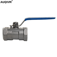 Vanne à boisseau sphérique monobloc en acier inoxydable SS304 SS316, filetage femelle DN10-DN250, 200 psi, siège en PTFE, vanne de régulation manuelle pour eau et gaz
