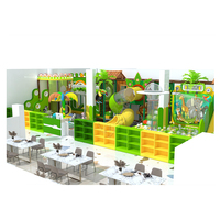 Aire de jeux intérieure sur le thème de la jungle certifiée CE, offrant un design unique, équipement d'aire de jeux intérieure interactive pour enfants, usage commercial.