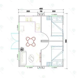 Maison modulaire extensible blanche de 20 pieds, résidence avec entrée latérale, solution de logement préfabriqué portable en conteneur pour habitation, bureau, magasin - Product Image 4