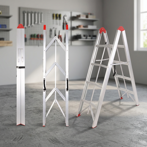 Échelle de sécurité légère, pliable, antidérapante, en alliage d'aluminium, OEM personnalisée pour usage domestique, intérieur, grenier, entrepôt, usage quotidien. - Product Image 3
