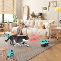Jouet interactif télécommandé pour chat, en plumes et ABS, avec son, pour stimuler votre félin