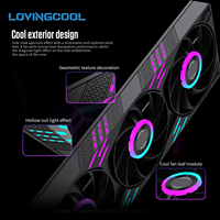 Ventilateur ARGB tout-en-un LOVINGCOOL 360 mm 12 cm pour boîtier d'ordinateur de jeu, refroidissement de châssis PC, ventilateur de bureau pour refroidisseur liquide AIO CPU