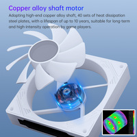 Ventilador de Caja AntarcChill de 120 mm RGB con Marco PWM, Brillo LED Fuerte, Conector de 6 Pines, Ventilador de Refrigeración para Juegos de PC, para Gabinete de Computadora de Escritorio