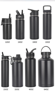 12oz Custom Logo 304 Stainless Steel Sports Water Bottle <b>with</b> <b>Straw</b> Lid & Handle - Product Image 6