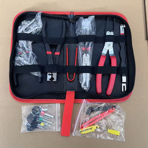 Auto Repair <b>Tool</b> Set With Pliers Screwdriver Cutter <b>Pry</b> Bar In Soft Case Carbon Steel Hand <b>Tools</b> For Vehicle Maintenance - Product Image 2