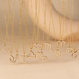 Collana Delicata Resoul Placcata Oro 18k con Ciondoli Segno Zodiacale, Gioielli Astrologici in Acciaio Inossidabile per Donna - Product Image 1