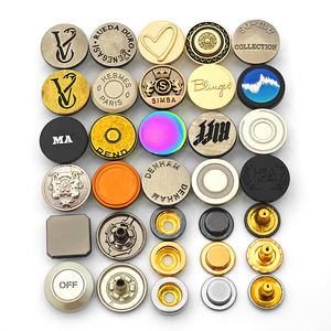 KUNSHUO Logo personnalisé 4 parties bouton pression Rectangle motif métal presse vêtements de l'usine de bouton technique de placage d'or - Product Image 3