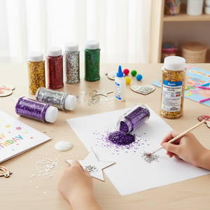 Glitter a Forma di Stella in Colori Assortiti 100G per Artigianato e Decorazioni, Marca Peiyong Made in China - Product Image 2