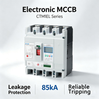 Disjoncteur différentiel électronique en boîtier moulé série CTM1EL, AC400V/690V, capacité de coupure 85kA, 250A/400A/630A en service