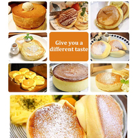 Pembuat Souffle Listrik Otomatis Komersial Baru dari Baja Anti Karat dengan Kontrol Digital Motor, untuk Pancake Dorayaki Jepang yang Mengembang