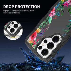 Custodia per Cellulare con Effetto Pelle e Forma Ondulata OEM/ODM per <span class=keywords><strong>Samsung</strong></span> S26 Ultra con Motivo Floreale Personalizzato - Product Image 5