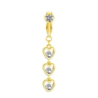 Gaby – faux piercing pour le ventre, anneau de ventre à clip, fleur, non piercing, anneau de nombril, bijoux de mode