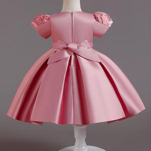 <span class=keywords><strong>Vestidos</strong></span> de princesa de cumpleaños <span class=keywords><strong>para</strong></span> niñas pequeñas, vestido de fiesta de boda <span class=keywords><strong>para</strong></span> recién nacidos, ropa de verano con lazo bordado infantil - Product Image 4