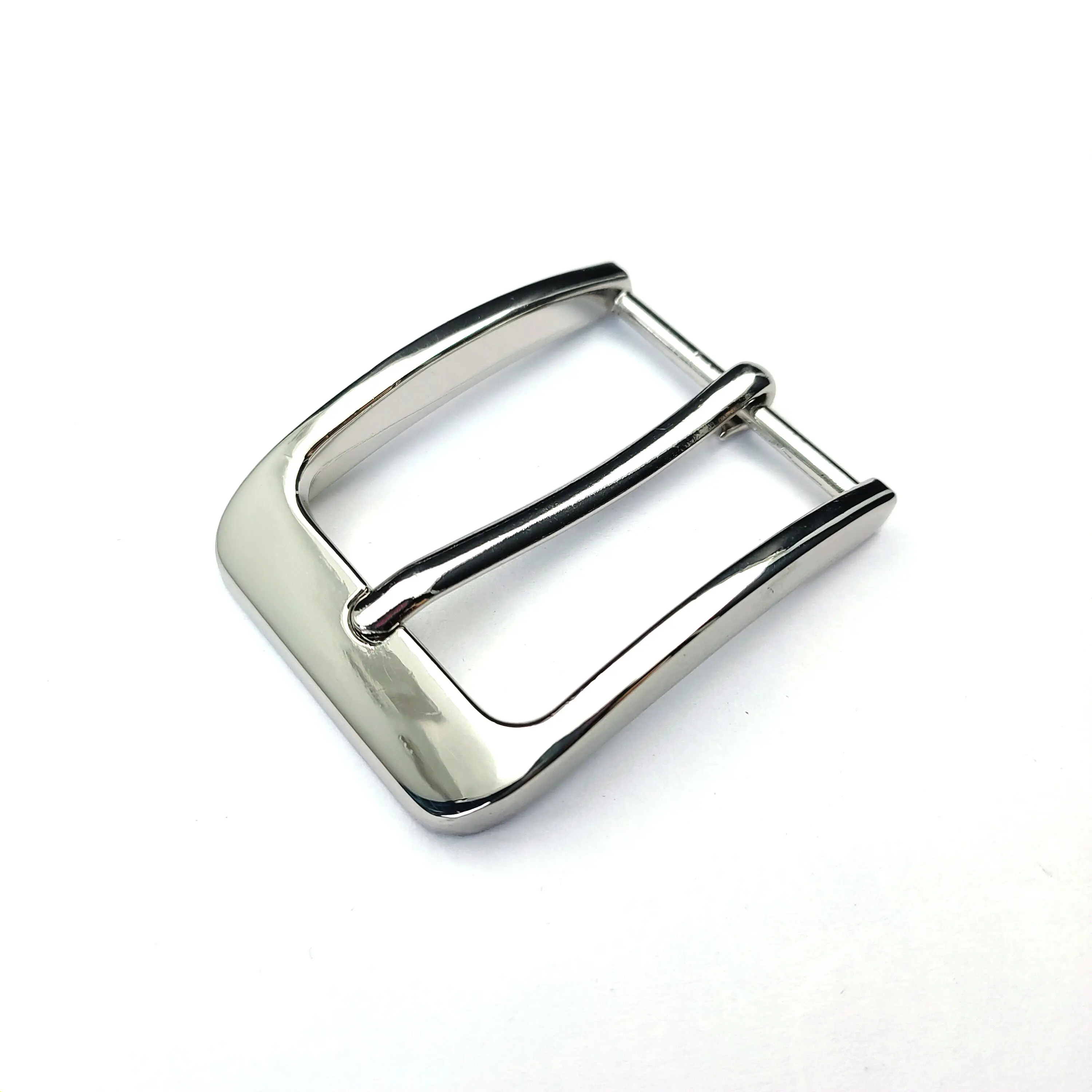 Factory custom fashion brushed stainless steel buckle metal belt pin buckle for 40mm belt strap