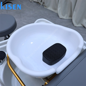 Fauteuil de lavage de cheveux Kisen Salon Beauty en cuir PU pour salon de coiffure avec bac de lavage intégré - Product Image 4