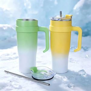 Vaso Térmico de Doble Pared para Coche Ice Bully con Asa, 40oz, Tapa, Pajita, Antideslizante, OEM, Marca Personalizada, ODM - Product Image 5