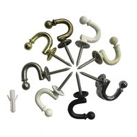 Support de rideau moderne en métal, design simple, avec embout sphérique pour maintenir et retenir les rideaux