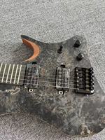 6-Strings Headless Electric Guitar Maple Neck Rosewood Fingerboard Mahogany Matte Body H-S-H Pickup 24 Frets BK Hardware Grote