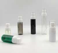 Flacon pulvérisateur rond transparent en PET de 30 ml, 60 ml, 100 ml, 120 ml, étiquette privée blanche, vaporisateur cosmétique de 100 ml, prix d'usine en gros