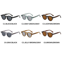 Lunettes de soleil rétro vintage de haute qualité 2025, monture ronde petite, protection UV400, pour hommes et femmes, logo personnalisé