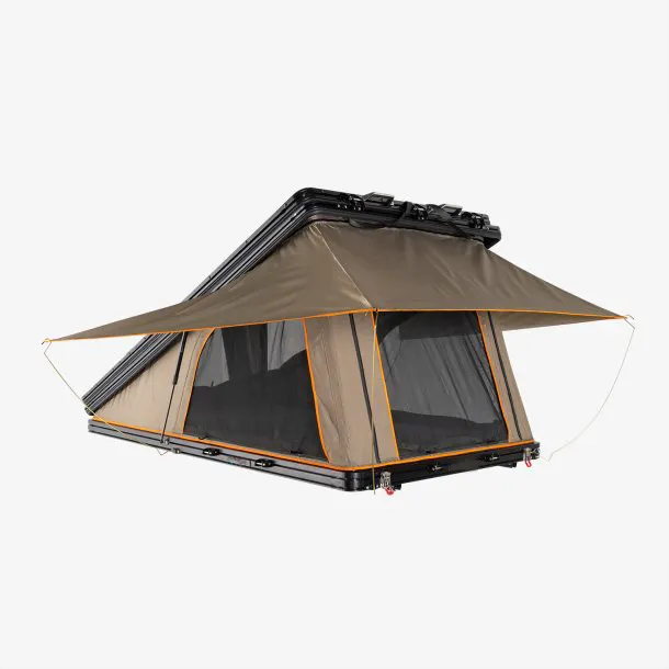 خيمة منبثقة من الألومنيوم للتخييم 2-4 أشخاص في الهواء الطلق للسفر والتنزه في السقف خيمة علوية للسيارة من قشرة صلبة خيمة سقف علوي