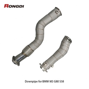 ท่อลดความร้อนท่อไอเสียสำหรับ BMW M3 M4 G80 M3 M4 G82 S58 3.0T 2021-up 304ท่อชิ้นส่วนประสิทธิภาพสแตนเลส - Product Image 2
