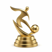 Serie de Trofeos de Metal Dorado Personalizados con Impresión UV, Premios para Competiciones Deportivas, Eventos Musicales, Regalos de Bienvenida