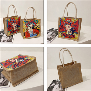 Bolsas de Yute con Recubrimiento de PE Natural Estilo Chino, Logotipo Personalizado, Ecológicas, Bolsas de Mano de Yute - Product Image 6