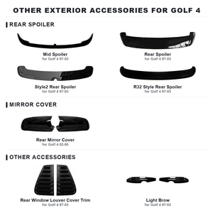 Spoiler Posteriore Haosheng Top Wing in ABS Effetto Fibra di Carbonio per Volkswagen <span class=keywords><strong>Golf</strong></span> <span class=keywords><strong>4</strong></span> <span class=keywords><strong>MK</strong></span> <span class=keywords><strong>4</strong></span> IV 1997-2003 - Product Image 3