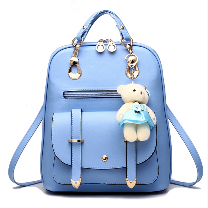 Big Size Korean Design Summer Student Girls Backpack Bag Little Bear Girls  College Bags Backpack